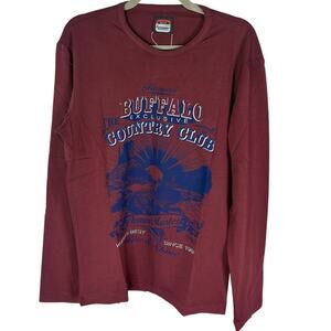 Fiorucci T Shirt Buffalo Country Club 90s Y2K Streetwear Gorpcore Fall Winter L